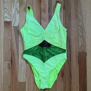 Neon Yellow Vintage Swimsuit